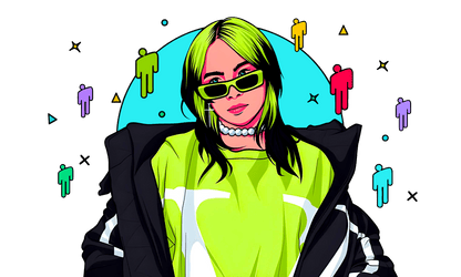 Billie Eilish Neon Green Unisex Graphic Tee Music