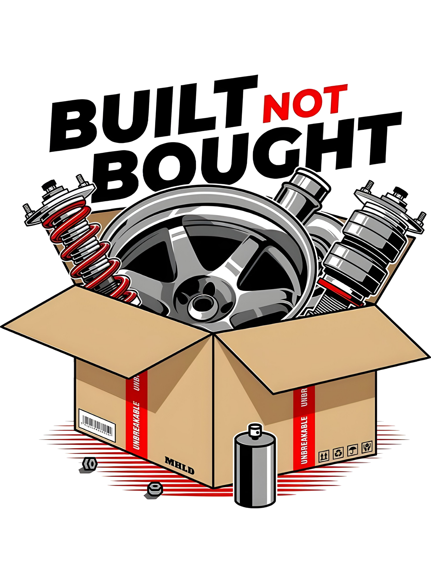 Built Not Bought Motorsports Graphic Tee Mens Apparel
