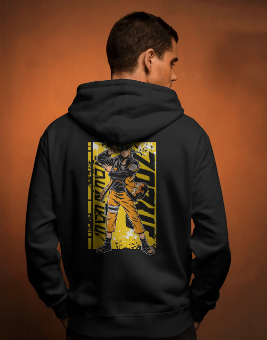 Naruto Battle Stance Hoodie Unisex Graphic Hooded Sweatshirt