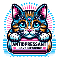 Cats Are Antidepressant Love Medicine Graphic tee Womens T Shirt