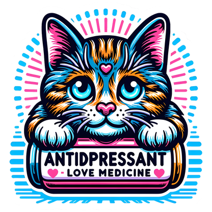 Cats Are Antidepressant Love Medicine Graphic tee Womens T Shirt