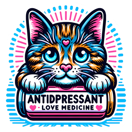 Cats Are Antidepressant Love Medicine Graphic tee Womens T Shirt