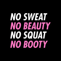 "No Squat, No Booty" Racerback Tank Top Womens Activewear