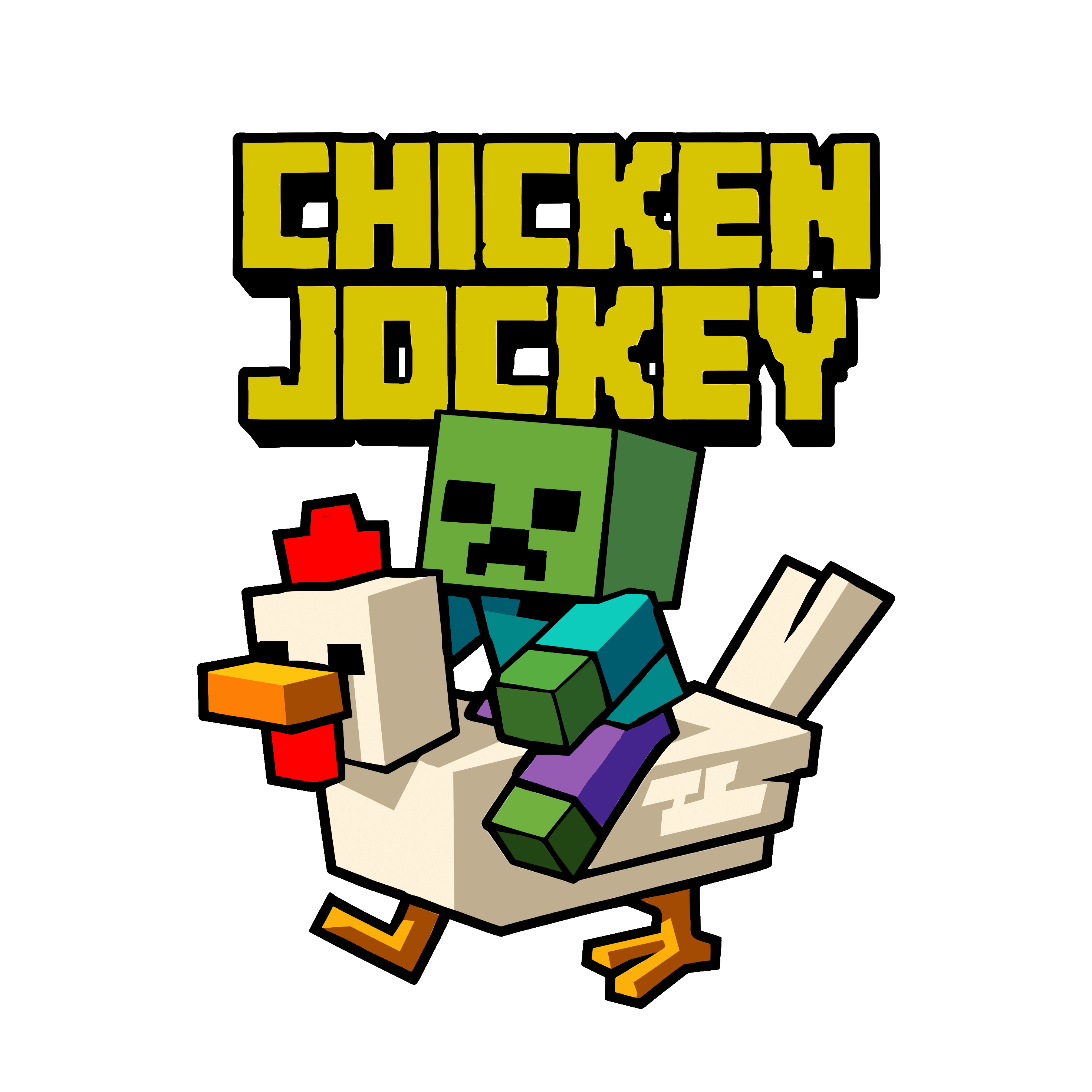 Chicken Jockey Minecraft Youth Unisex Graphic Tee