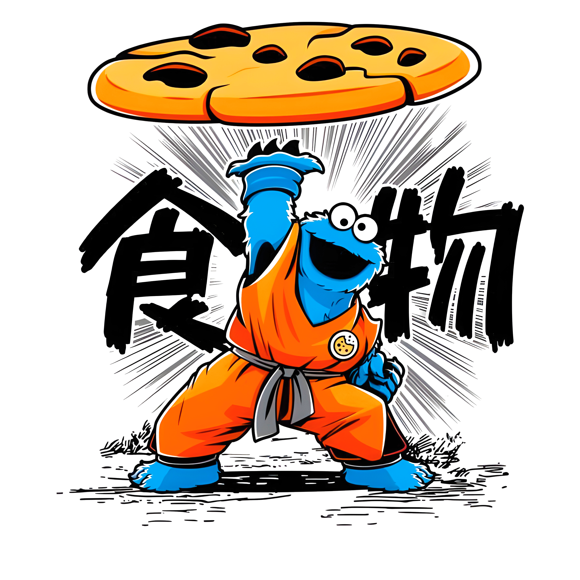 Cookie Spirit Bomb | Cookie Monster x Dragon Ball Mashup Tee