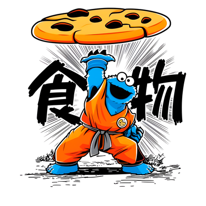 Cookie Spirit Bomb | Cookie Monster x Dragon Ball Mashup Tee