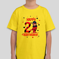 Miraculous Lady Bug Youth Custom Age Birthday Tee Unisex Shirt