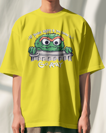 Oscar The Grouch "If You're Happy & You Know It" Sesame Street Tee