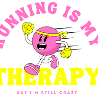Running Is My Therapy...But I'm Still Crazy Racerback Tank Top womens Activewear