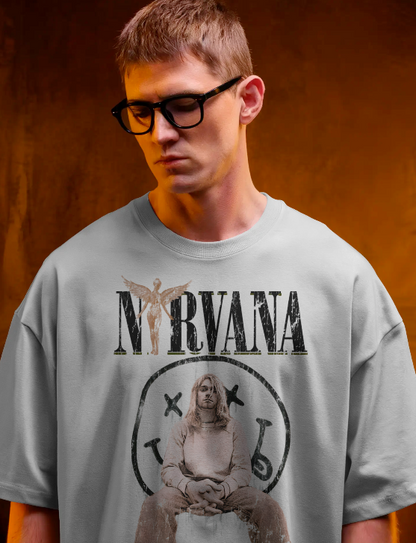Nirvana Grunge Vintage-Wash Portrait Tee