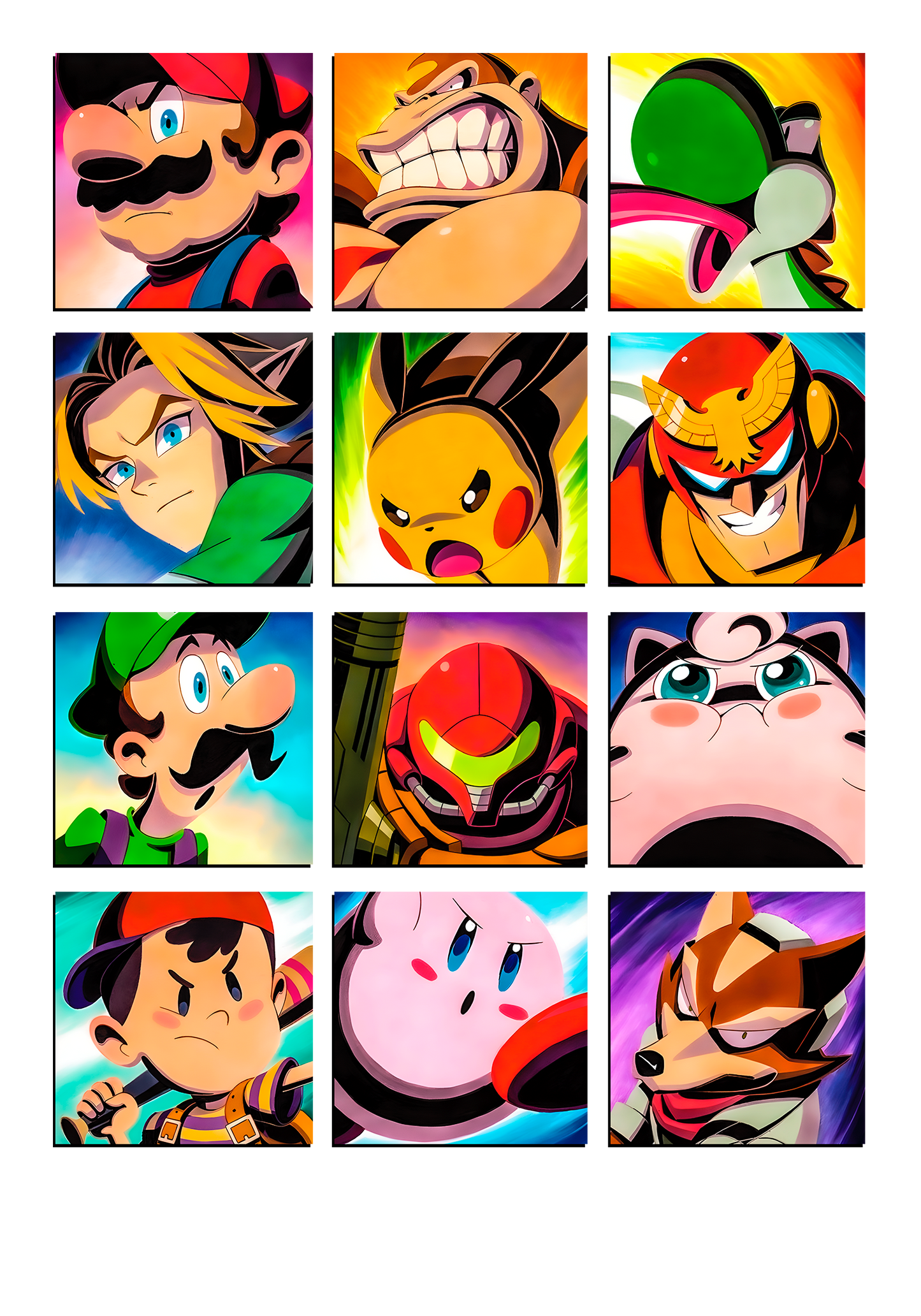 Smash Bros | Original 12 Fighters Graphic N64 Unisex Tee