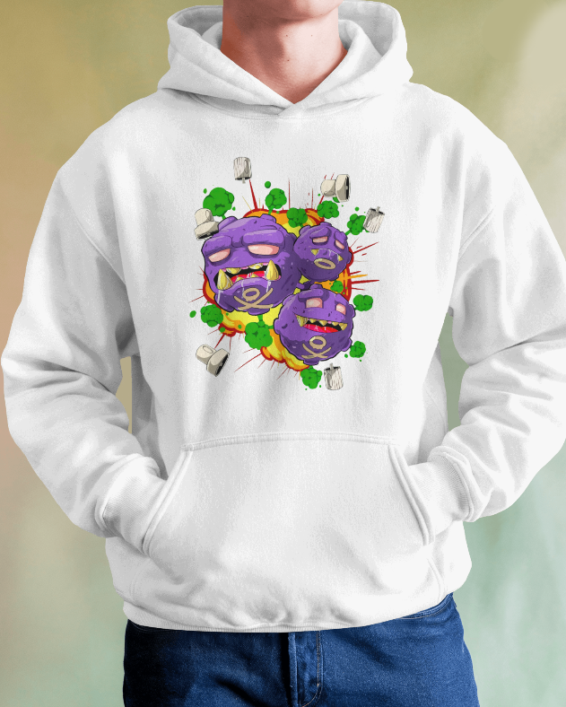 Pokemon Koffing & Weezing Graphic Hoodie Unisex
