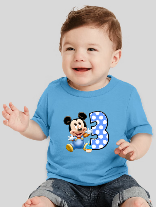 Baby Mickey Mouse Toddler Personalized Birthday Tee