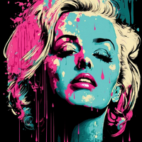 Marilyn Pop Art Dripping Hoodie Graphic Hooded Sweatshirt