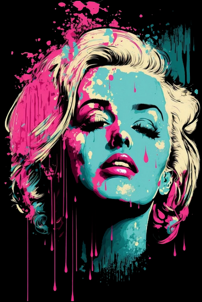 Marilyn Pop Art Dripping Hoodie Graphic Hooded Sweatshirt