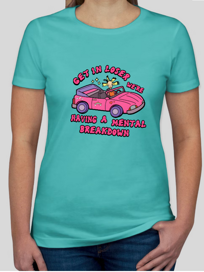 Rugrats Cynthia "Get In Loser..." Womens Fitted Graphic Tee
