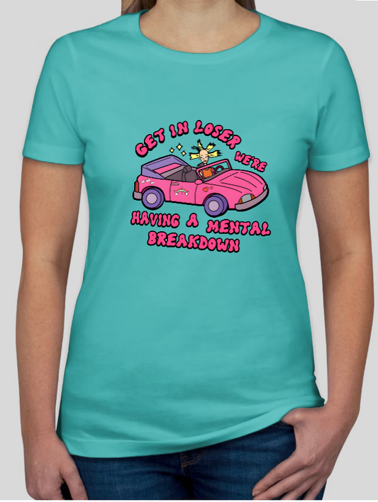 Rugrats Cynthia "Get In Loser..." Womens Fitted Graphic Tee