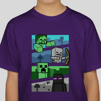 Minecraft Creeper & Enderman Graphic Tee Boys Youth Shirt