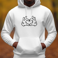 Heart Hands Graphic Hoodie Unisex Hooded Sweatshirt