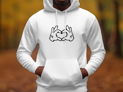 Heart Hands Graphic Hoodie Unisex Hooded Sweatshirt