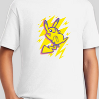 Pikachu Pokemon Lightning Bolt Boys Youth Tee