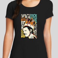 Queen Freddie Mercury Fitted Womens Graphic Tee
