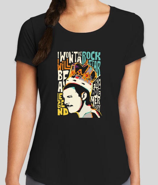Queen Freddie Mercury Fitted Womens Graphic Tee