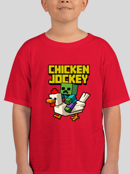 Chicken Jockey Minecraft Youth Unisex Graphic Tee