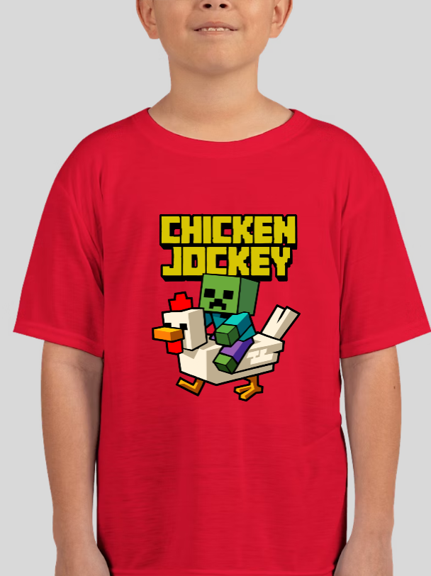 Chicken Jockey Minecraft Youth Unisex Graphic Tee