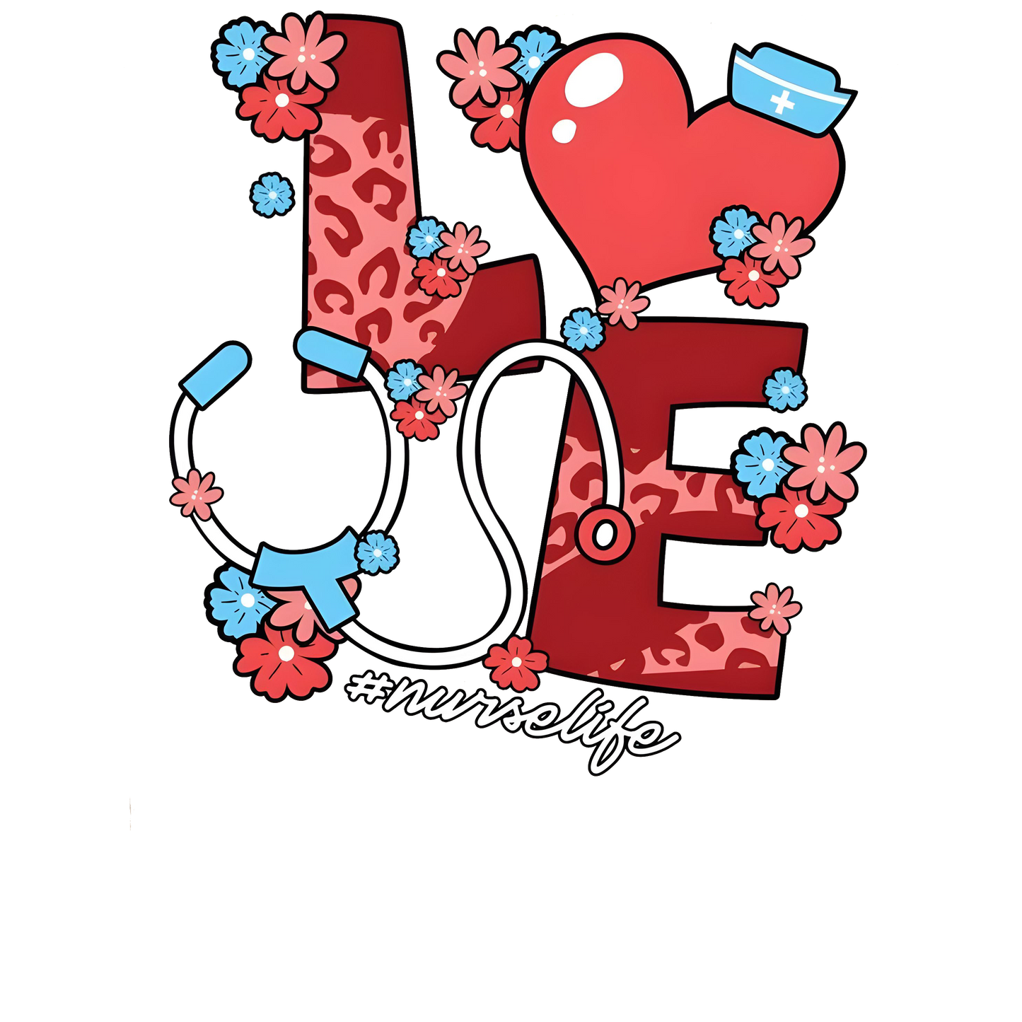 Nurse Love Graphic Tee #NurseLife Short Sleeve