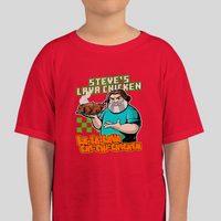 Steve's Lava Chicken Minecraft Unisex Youth Graphic Tee