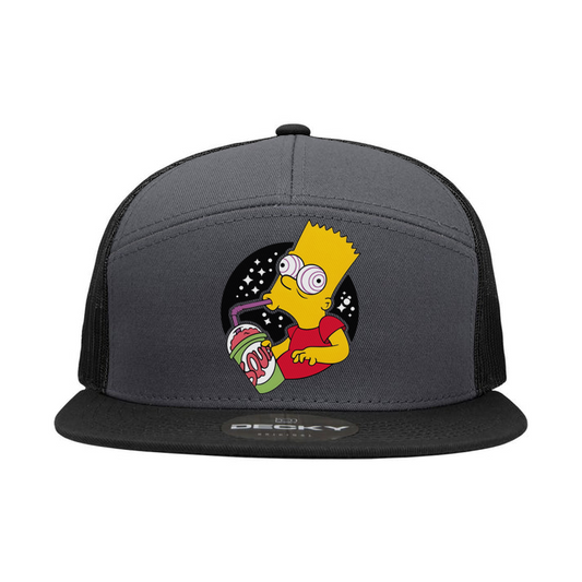 Bart Simpson Squishee (Slurpee) 7 Panel Hat