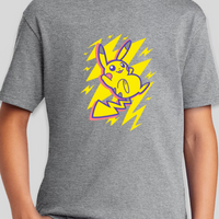 Pikachu Pokemon Lightning Bolt Boys Youth Tee