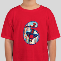 Spiderman Youth Personalized Age Birthday Tee Unisex Shirt