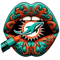 Miami Dolphins Vintage Lips Womens NFL Tee