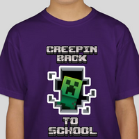Minecraft Creepin Back To School Unisex Youth Back To School T-Shirt