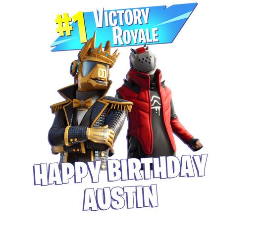Fortnite Victory Royale Personalized Youth Birthday Tee
