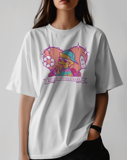 Lisa Simpson "Born To Recycle" Graphic Tee Womens Shirt