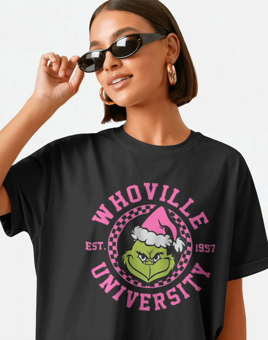 Whoville University Est. 1957 Graphic Holiday T-Shirt