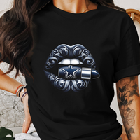 Dallas Cowboys Vintage Lips Womens NFL Tee