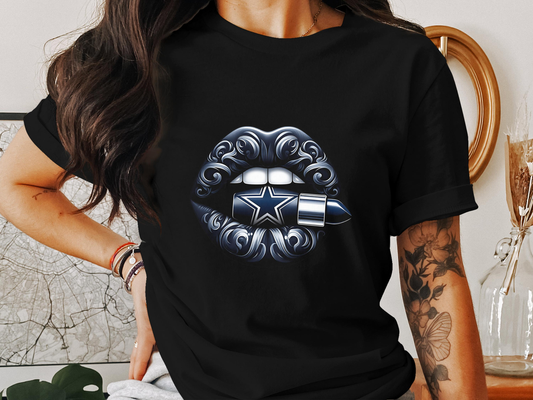 Dallas Cowboys Vintage Lips Womens NFL Tee