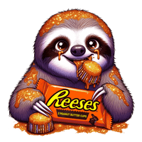 Sloth Peanut Butter Cup Candy Addict Hoodie Unisex Hooded Sweatshirt