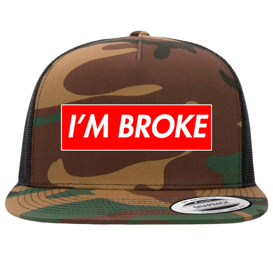 "Honesty is Policy" | I’M BROKE Camo Box Logo Snapback