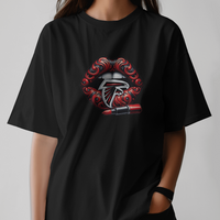 Atlanta Falcons Vintage Lips Womens NFL Tee