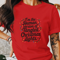 Im The Human Version of Tangled Christmas Lights Graphic Tee