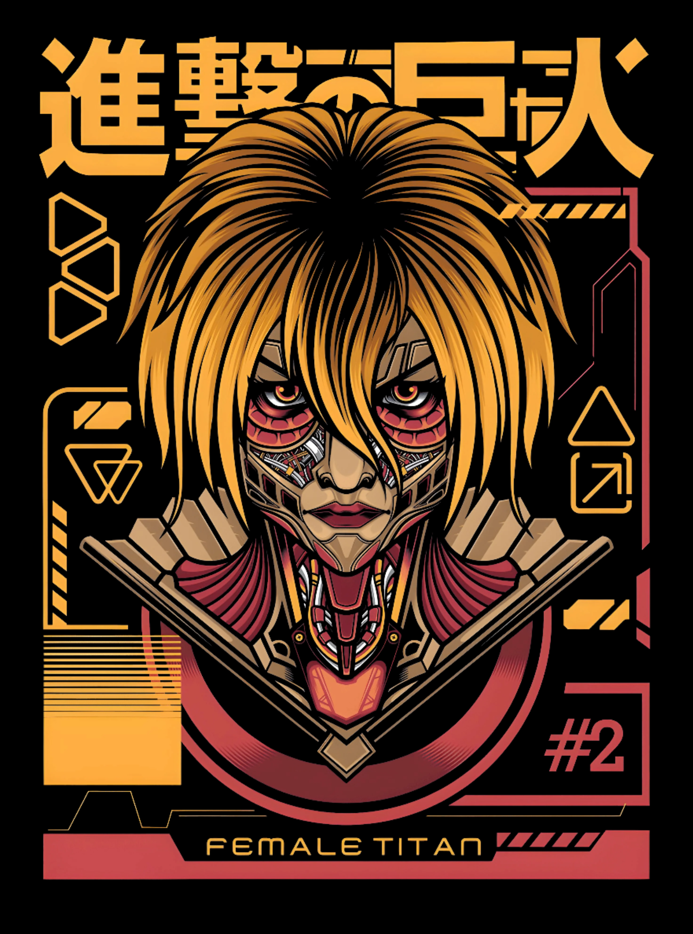 Attack On Titan Female Titan Graphic Hoodie Unisex