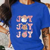 Joy Joy Joy Christmas Santa Holiday Graphic Tee