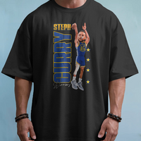 Steph Curry Warriors Illustration Graphic Tee Unisex Shirt