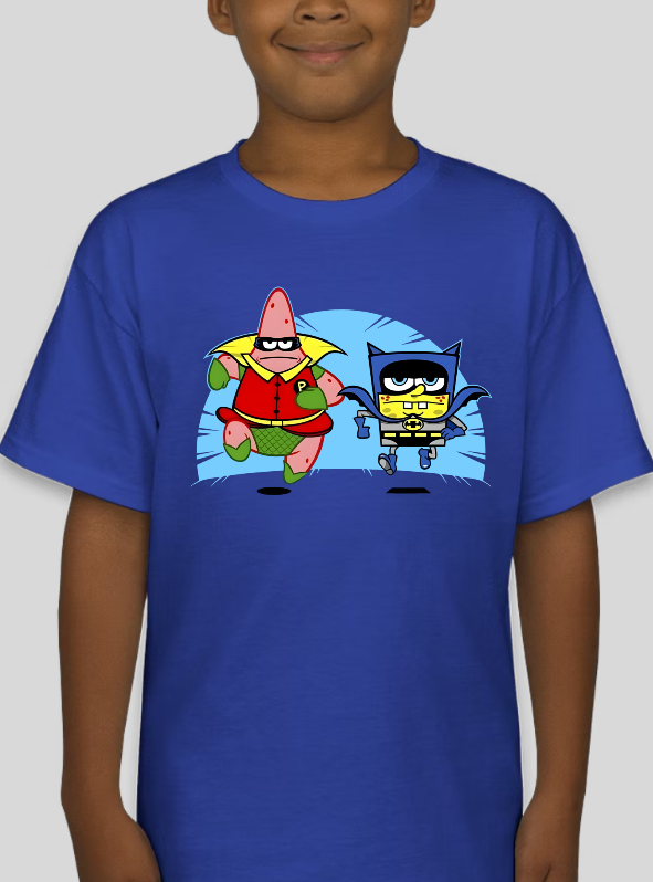 Spongebob Batman and Robin Graphic Tee Youth Shirt