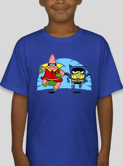 Spongebob Batman and Robin Graphic Tee Youth Shirt